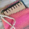 bolsa tejida con libreta artesanal